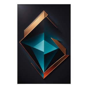 Poster Géométrie Luxueuse : L'Éclat du Futur en A
