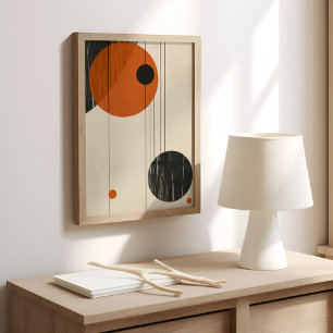 Poster Géométrie minimaliste Brown et beige