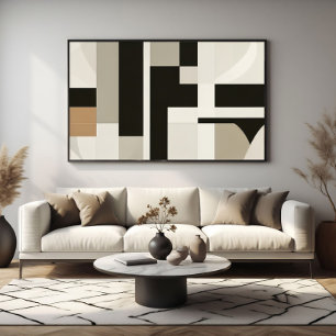 Poster Géométrie Neutre Sophistiquée