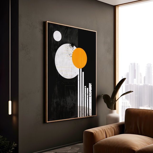 Poster Géométrie noire minimaliste Abstraite (Créateur téléchargé)