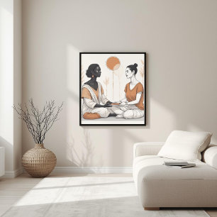 Poster Géométrie Organique – Fusion Moderne avec la Natur