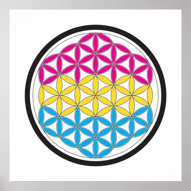 Poster géométrie sacrée de pan (Devant)