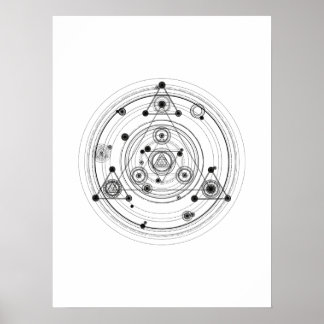Poster Géométrie sacrée et alchimie géométrique