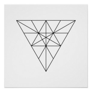 Poster Géométrie sacrée minimaliste moderne Abstraite