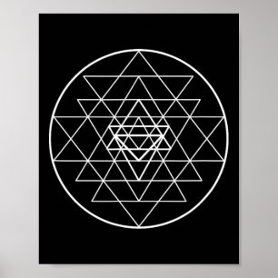 Poster Géométrie sacrée Sri Yantra Yoga Méditation