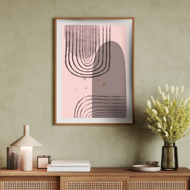 Poster géométrique Abstrait Boho (Créateur téléchargé)