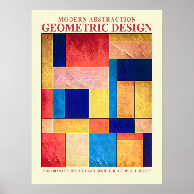 Poster géométrique Abstrait no 2 (Devant)
