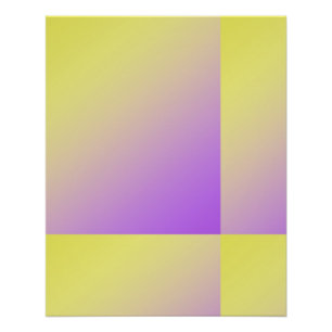 Poster Géométrique Abstraite Jaune à violet