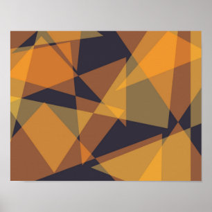 Poster Géométrique, cool, tendance, moderne, triangles si
