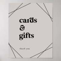 Géométrique Moderne | Panneau Cartes et Cadeaux Gr