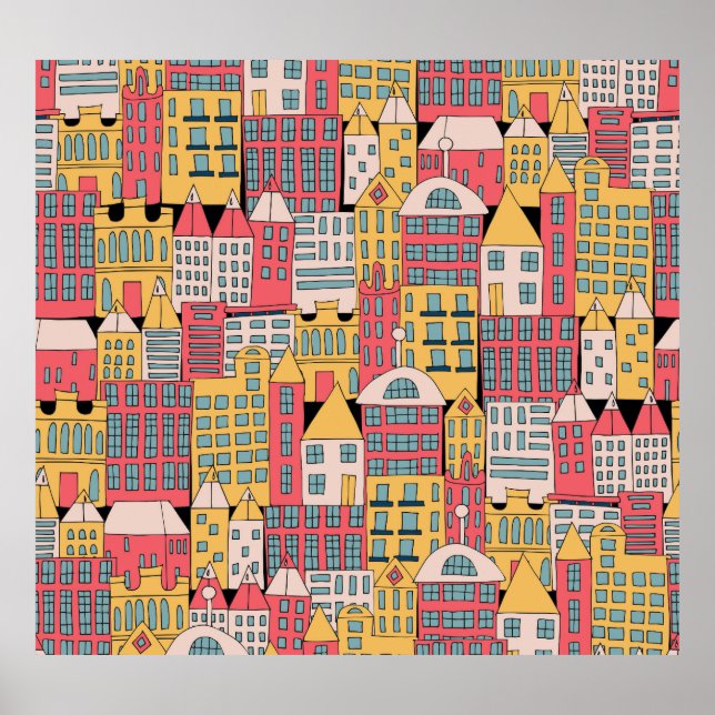 Poster Géométrique triangulaire : Arrière - plan Abstrait (Devant)