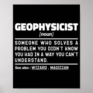 Poster Géophysicien Définition de nom Amoureux de géophys