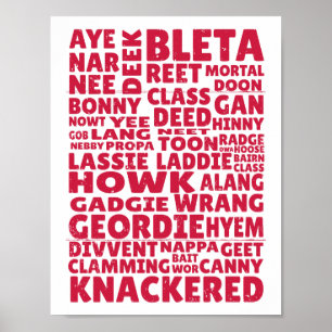 Poster Geordie slang