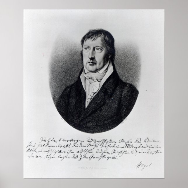 Poster Georg Wilhelm Friedrich Hegel (Devant)