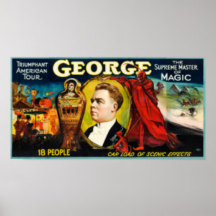 Poster George --Affiche américaine triomphante de visite