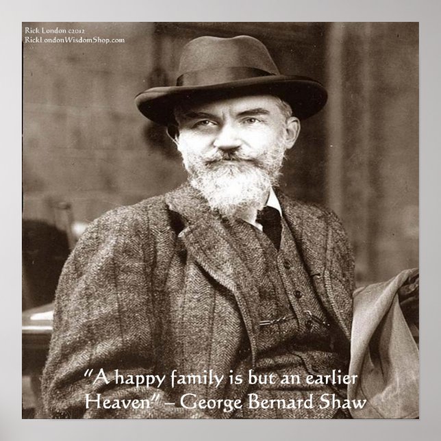 Poster George B Shaw "Famille/Ciel" Citation de sagesse (Devant)