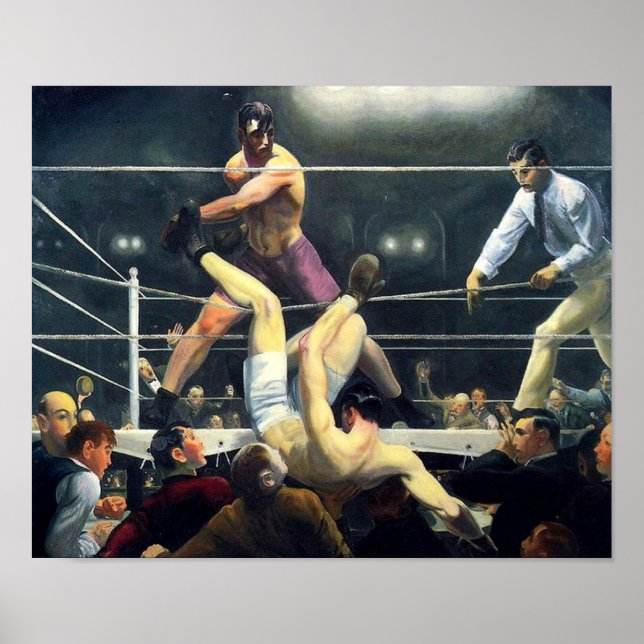 Poster George Bellows Dempsey et Firpo Art of Boxing (Devant)