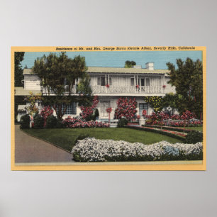 Poster George Burns et maison de Gracie Allen