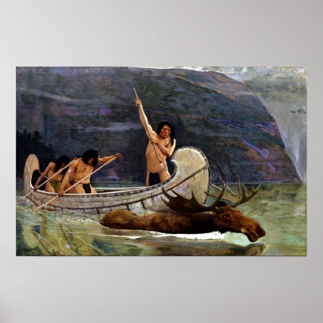 Poster George de Forest Brush L'Oie Chase (Devant)