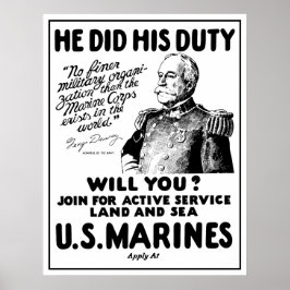 Poster George Dewey US Marines