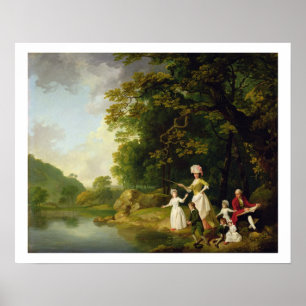 Poster George et Mary Browne avec leur enfant de cinq