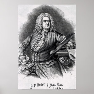 Poster George Frederick Handel, 1749