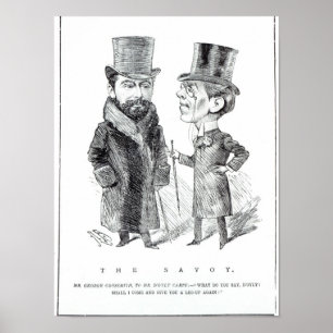 Poster George Grossmith et Richard D'Oyly Carte