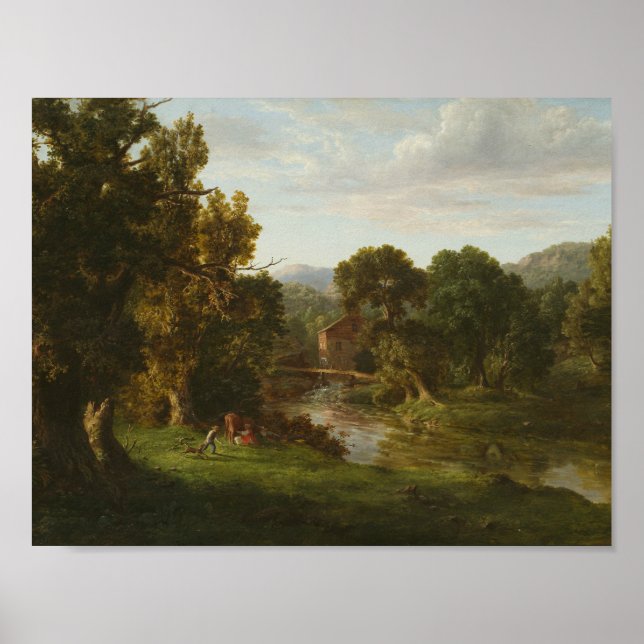 Poster George Inness - L'Ancien Moulin (Devant)