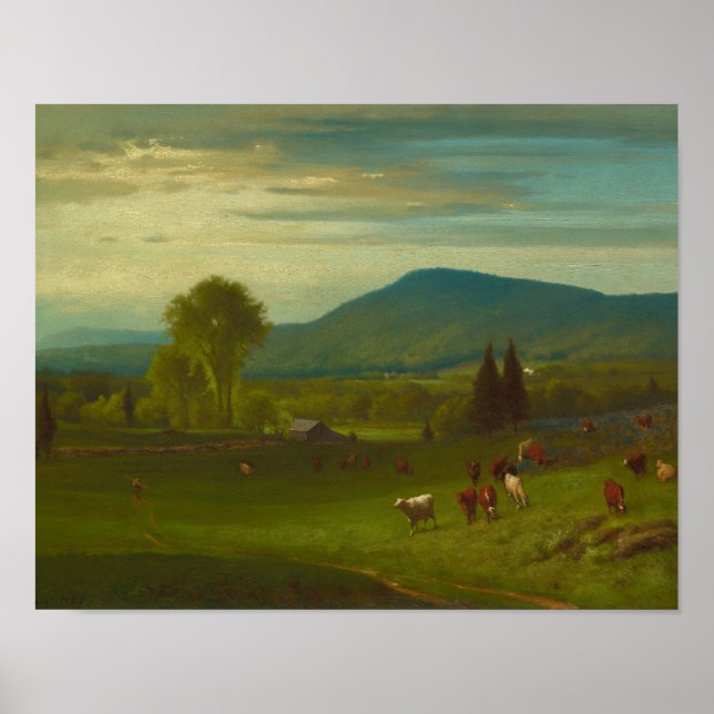 Poster George Inness - L'été dans les cattitudes (Devant)