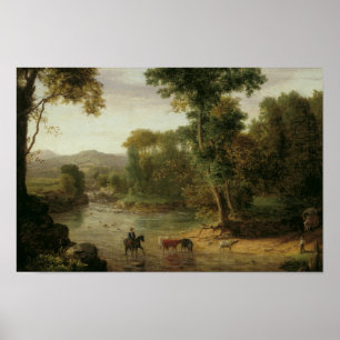 Poster George Inness - Traverser la Ford