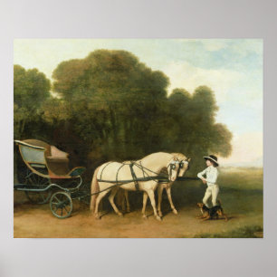 Poster George Stubbs A Phaeton with a Pair of Cream