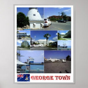 Poster George Town - Mosaic - Cayman Islands -