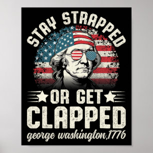 Poster George Washington 4 juillet Reste bloqué Ou Obtene