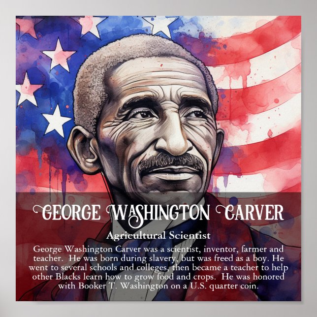 Poster George Washington Carver Black History Mois Class (Devant)