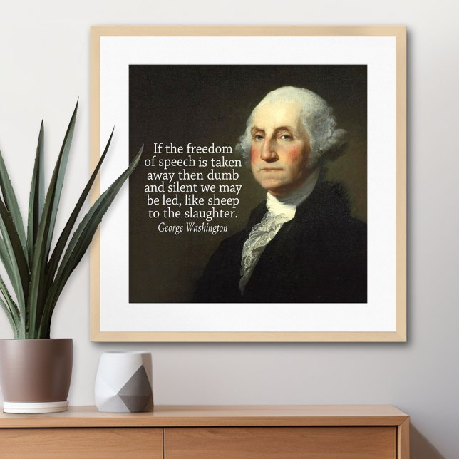 Poster George Washington Citation sur la liberté d'expres (George Washington Poster)