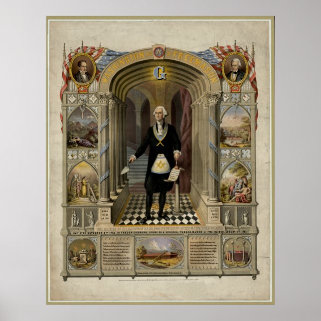 Poster George Washington Comme Portrait De Freemason, 186 (Devant)