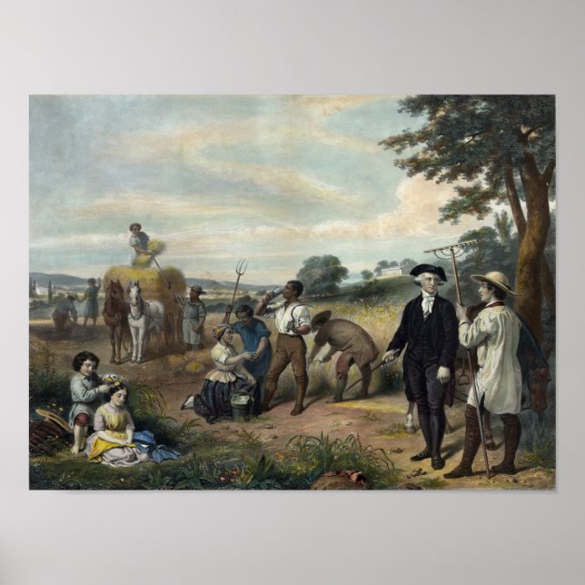 Poster "George Washington en paysan" (Devant)