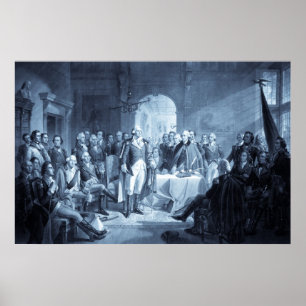 Poster George Washington et ses généraux imprimés