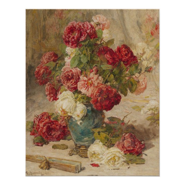 Poster Georges Jeannin - Une vie morte avec des Roses dan (Devant)