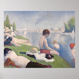 Poster Georges Pierre Seurat Bathers at Asni � res 1884