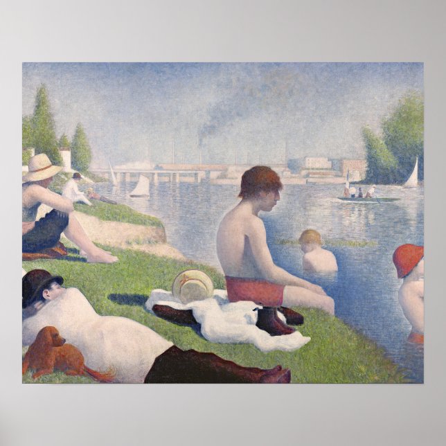 Poster Georges Pierre Seurat | Bathers at Asni � res 1884 (Devant)
