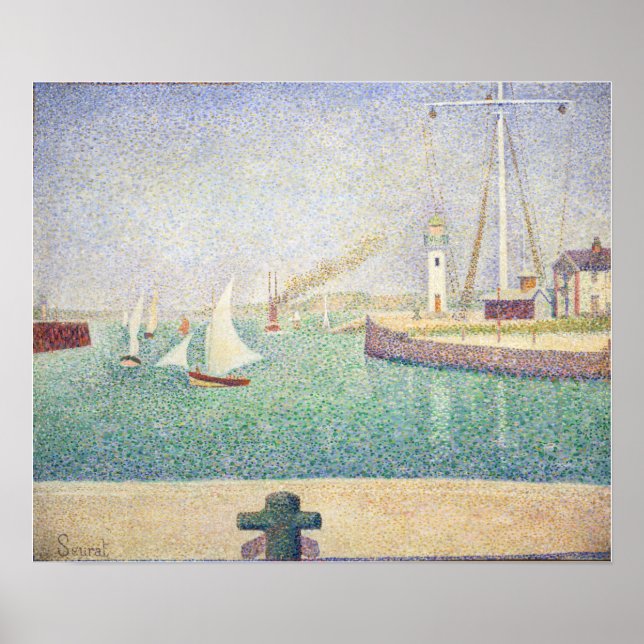 Poster Georges Seurat - Entrée du Port de Honfleur (Devant)