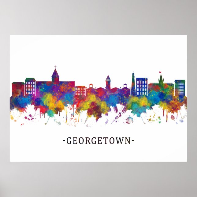 Poster Georgetown Guyana Skyline (Devant)