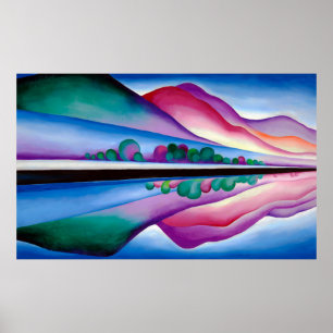 Poster Georgia O'Keeffe, Lake George Reflection (1921)