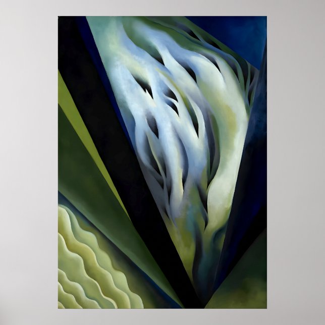 Poster Georgia O'Keeffe - Musique bleue et verte (Devant)