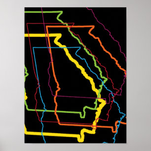 Poster georgia orgueil flou