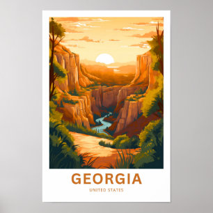 Poster Géorgie États-Unis Imprimer voyage