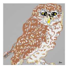Poster Gepunktet Owl