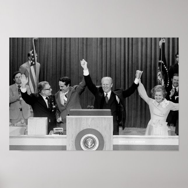 Poster Gerald Ford reçoit la nomination du GOP - 1976 (Devant)
