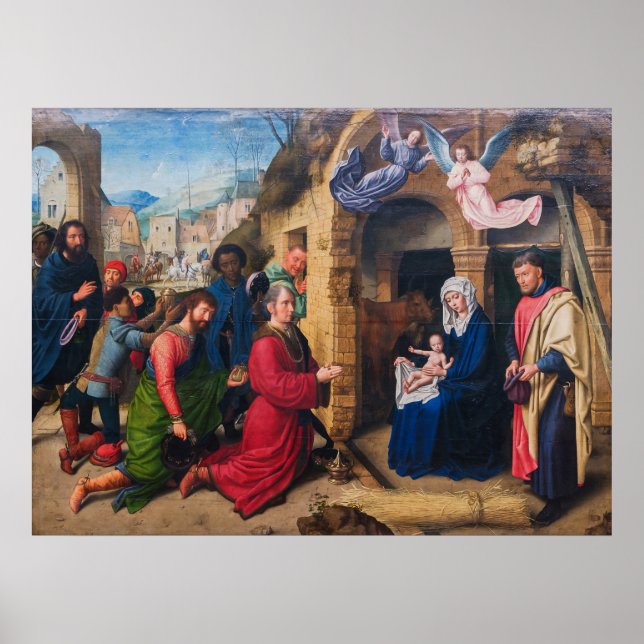 Poster Gerard David - Adoration des Mages (Devant)